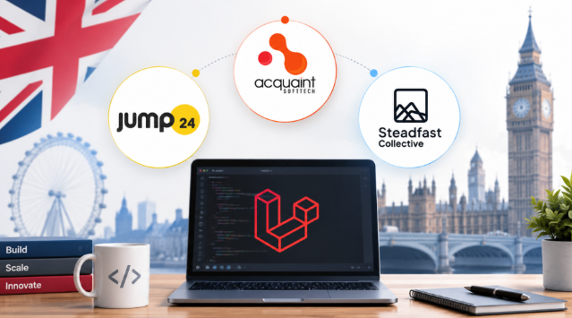 Laravel development companies in the UK compared, including Acquaint Softtech